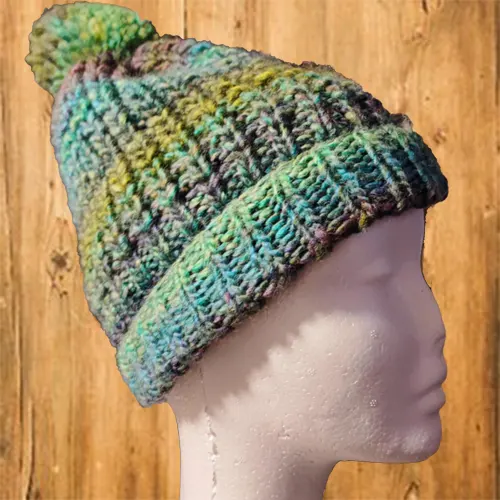 Bonnet Multicolor avec Pompon - Pic et Coud Buchy