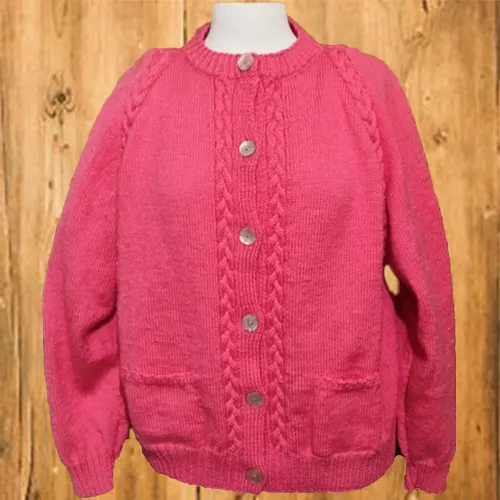Gilet raglan à torsades - Pic et Coud Buchy