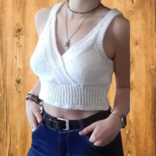 Débardeur femme blanc - Pic et Coud Buchy