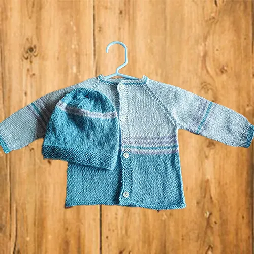 Ensemble Gilet et Bonnet 1 à 3 mois - Pic et Coud Buchy
