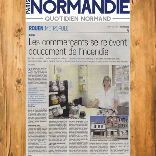 Paris Normandie après l'incendie du 07/06/2024 - Pic et Coud Buchy